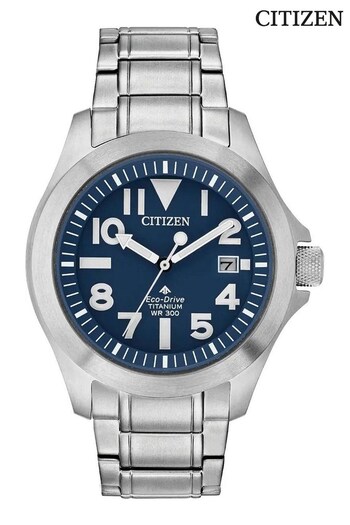 Citizen Gents Silver Toned Super Tough Eco-Drive Titanium Bracelet Watch (U67480) | £399