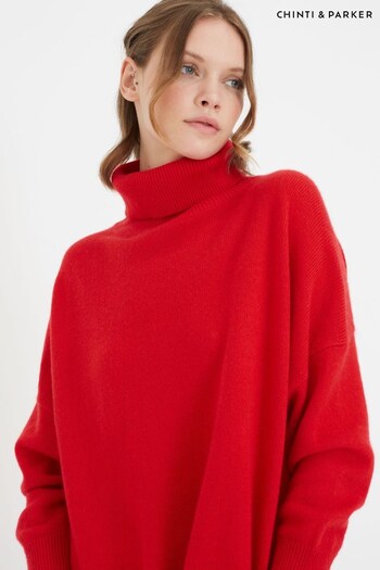 Chinti & Parker Cashmere Relaxed Roll Neck Jumper (U67594) | £295