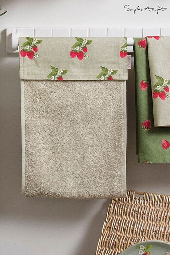 Sophie Allport Green Roller Bunches Strawberries Hand Towel (U67834) | £16