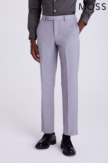 MOSS Slim Fit Grey Stretch Suit: Trousers (U67878) | £70