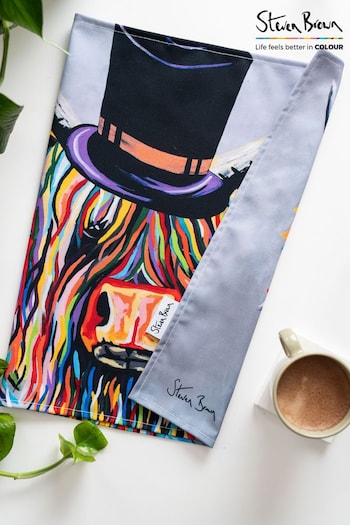 Steven Brown Art Grey McHappily Ever After Tea Towel (U68027) | £15