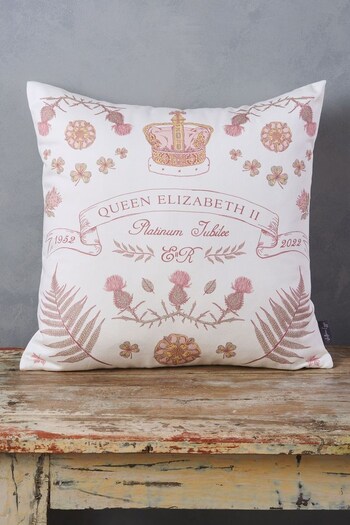 Victoria Eggs Pink Platinum Jubilee Cushion Cover (U68129) | £12.50