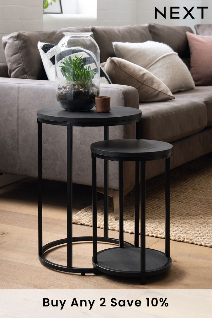 Nest of tables living best sale room