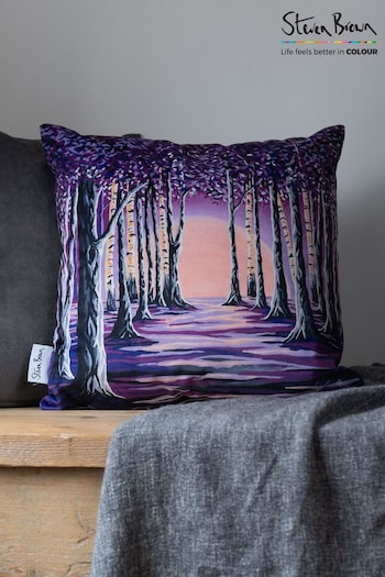 Steven Brown Art Purple Purple Forest 45cm Cushion (U68205) | £35