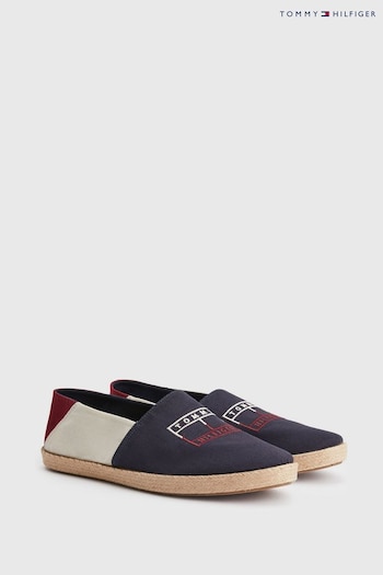 Tommy Hilfiger Red Hilfiger Colourblock Espadrille Shoes (U68206) | £55
