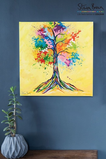 Steven Brown Art Yellow Tree of Life Medium Canvas Print (U68451) | £60