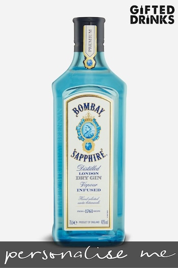 Personalised Bombay Sapphire Gin 70cl by Gifted Drinks (U68464) | £42
