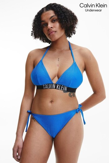 Calvin Klein Blue Intense Power Triangle Bikini Top (U68526) | £50