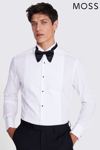MOSS White Tailored Fit Wing Collar Marcella Dress Shirt (U68547) | £60