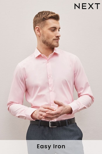 Pink Regular Fit Easy Care Single Cuff Shirt (U68618) | £20