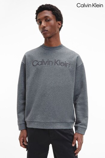 Calvin Klein Grey Iconic Logo Comfort Sweatshirt (U68882) | £140