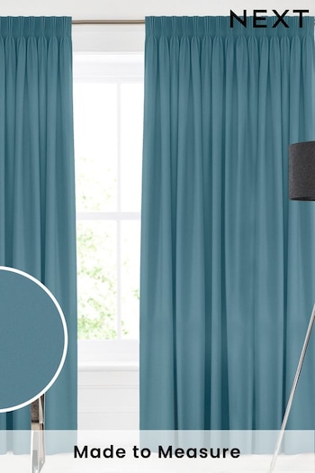 Spa Blue Montero Velvet Made To Measure Curtains (U69051) | £91