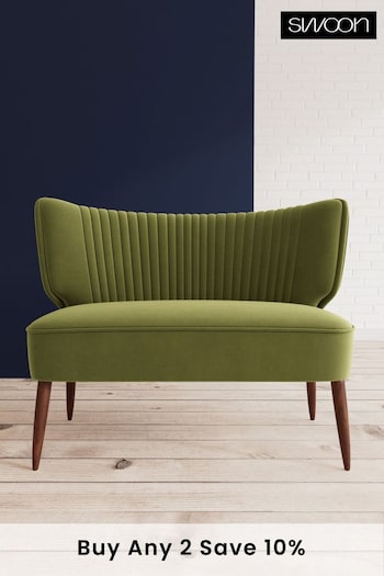 Swoon Easy Velvet Fern Green Duke Two Seater Sofa (U69437) | £819