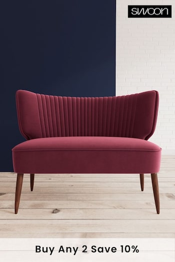 Swoon Easy Velvet Bordeaux Red Duke Two Seater Sofa (U69438) | £819