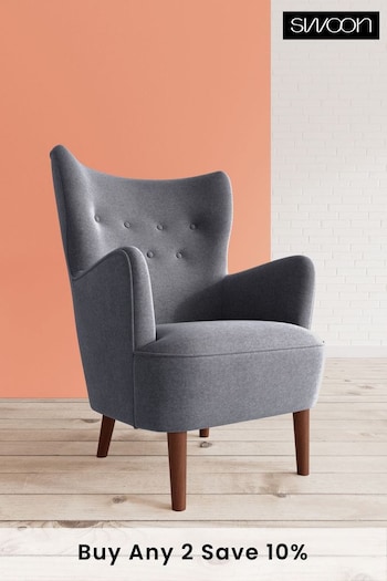 Swoon Smart Wool Anthracite Grey Ludwig Chair (U69446) | £909