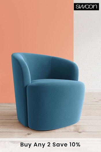 Swoon Easy Velvet Petrol Blue Ritz Chair (U69456) | £809