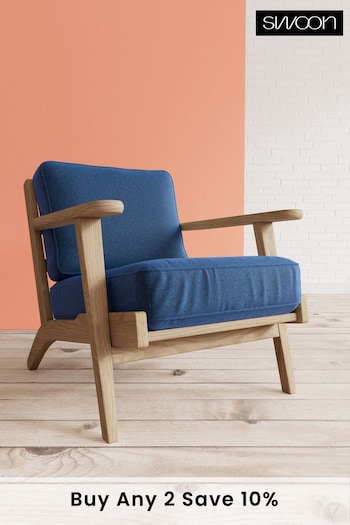 Swoon Soft Wool Midnight Blue Karla Chair (U69457) | £1,049