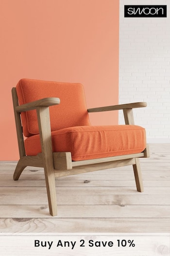 Swoon Soft Wool Burnt Orange Karla Chair (U69458) | £1,049