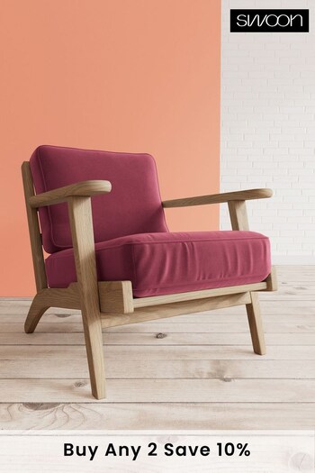 Swoon Easy Velvet Bordeaux Red Karla Chair (U69462) | £869
