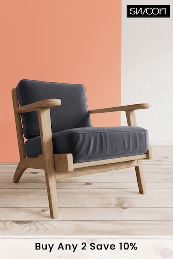 Swoon Easy Velvet Black Karla Chair (U69463) | £869