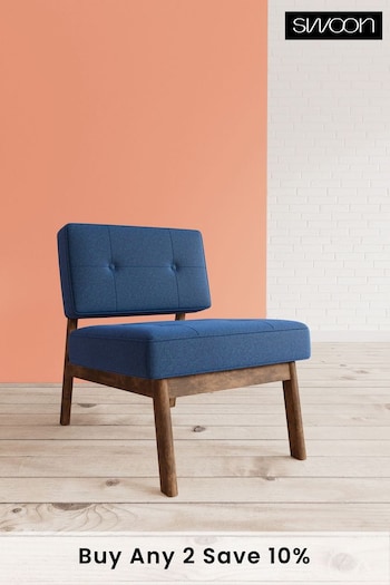 Swoon Soft Wool Midnight Blue Aron Chair (U69464) | £809