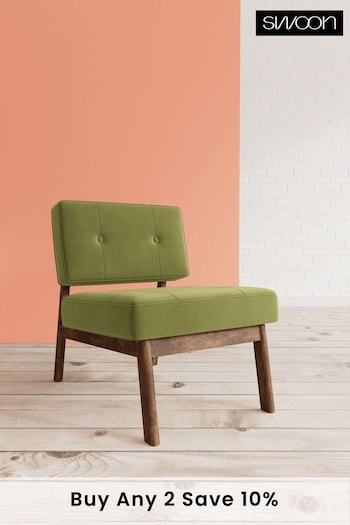 Swoon Easy Velvet Fern Green Aron Chair (U69468) | £629
