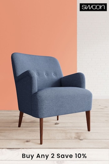 Swoon Houseweave Navy Blue London Chair (U69470) | £659