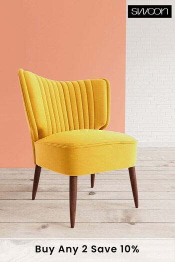 Swoon Easy Velvet Turmeric Yellow Duke Chair (U69480) | £459