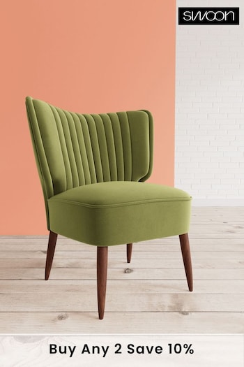 Swoon Easy Velvet Fern Green Duke Chair (U69483) | £459