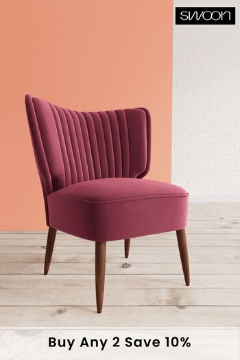 Swoon Easy Velvet Bordeaux Red Duke Chair (U69484) | £459