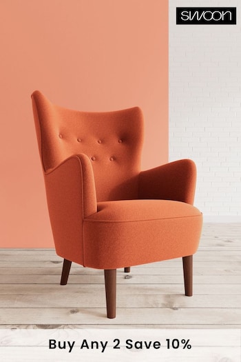 Swoon Soft Wool Burnt Orange Ludwig Chair (U69487) | £1,059