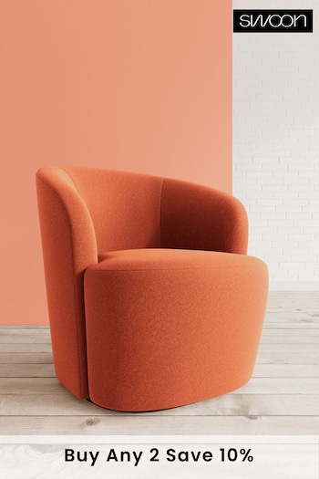 Swoon Soft Wool Burnt Orange Ritz Chair (U69490) | £989