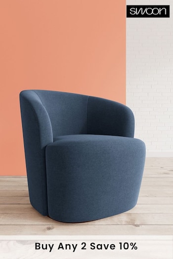 Swoon Smart Wool Indigo Blue Ritz Chair (U69491) | £839