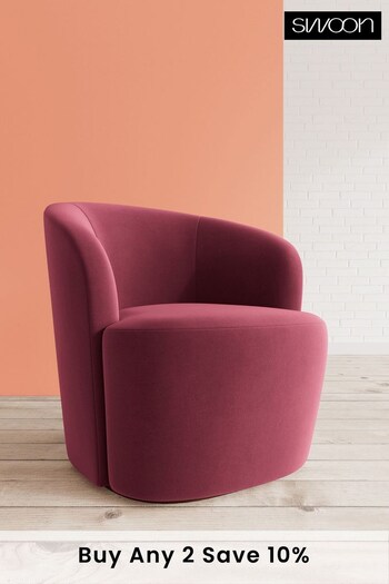 Swoon Easy Velvet Bordeaux Red Ritz Chair (U69494) | £809
