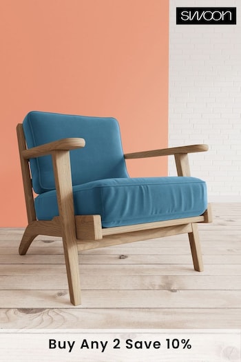 Swoon Easy Velvet Petrol Blue Karla Chair (U69498) | £869