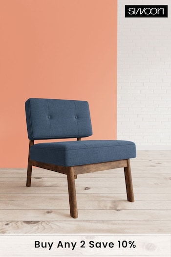 Swoon Smart Wool Indigo Blue Aron Chair (U69501) | £659