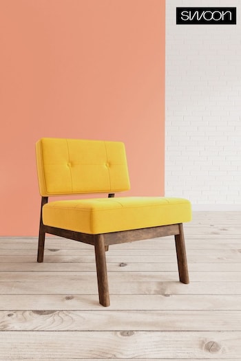Swoon Easy Velvet Turmeric Yellow Aron Chair (U69502) | £629