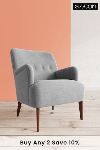 Swoon Smart Wool Pepper Grey London Chair (U69568) | £709