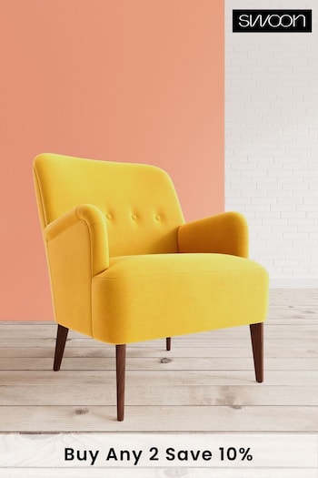 Swoon Easy Velvet Turmeric Yellow London Chair (U69569) | £679