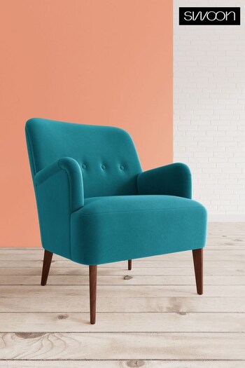 Swoon Easy Velvet Kingfisher Blue London Chair (U69570) | £679