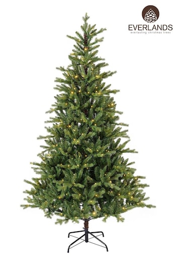 Everlands Green Pre-Lit LED 7ft Allison Pine Christmas Tree (U69977) | £185