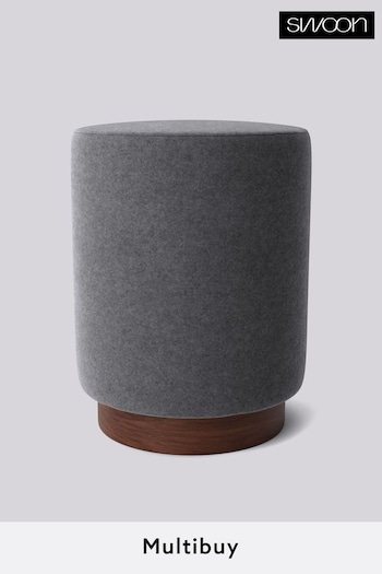 Swoon Smart Wool Anthracite Grey Penfold Footstool (U70044) | £230
