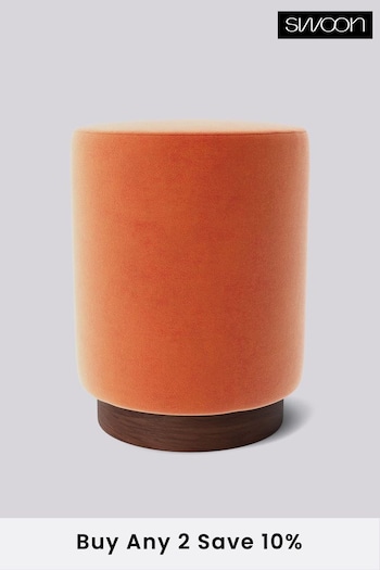 Swoon Easy Velvet Burnt Orange Penfold Footstool (U70046) | £250