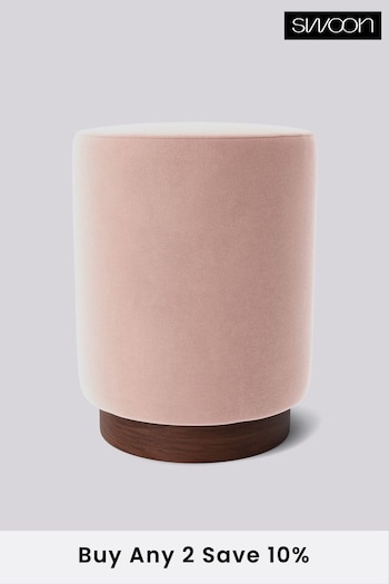 Swoon Easy Velvet Blush Pink Penfold Footstool (U70074) | £250