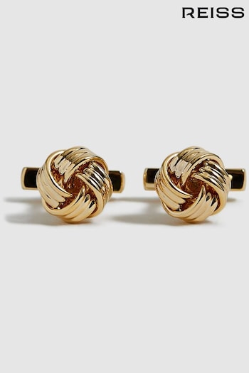 Reiss Gold Callum Knot Cufflinks (U70209) | £58