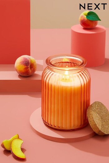 Orange Peach and Peony Jar Scented Candle (U70427) | £15