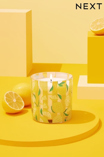 Yellow Lemon & Bergamot Fragranced Single Wick Candle (U70432) | £10