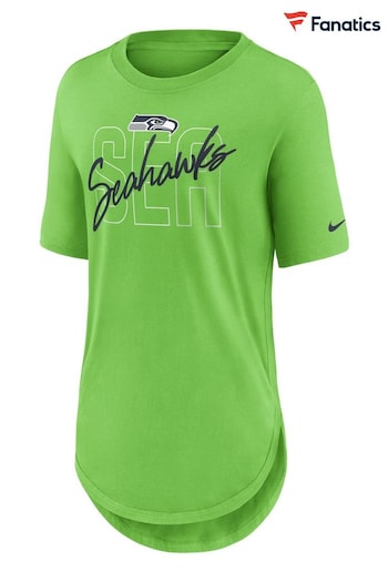 Nike Green NFL Fanatics Womens Seattle Seahawks Weekend City Love T-Shirt (U70490) | £28