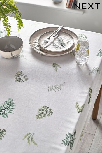 Natural Fern Leaf Wipe Clean Tablecloth (U70847) | £28 - £32