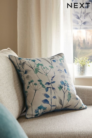 Blue 50 x 50cm Isla Floral Cushion (U70975) | £14